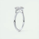 1.91 CT Oval Cut Three Stone Moissanite Engagement Ring 7