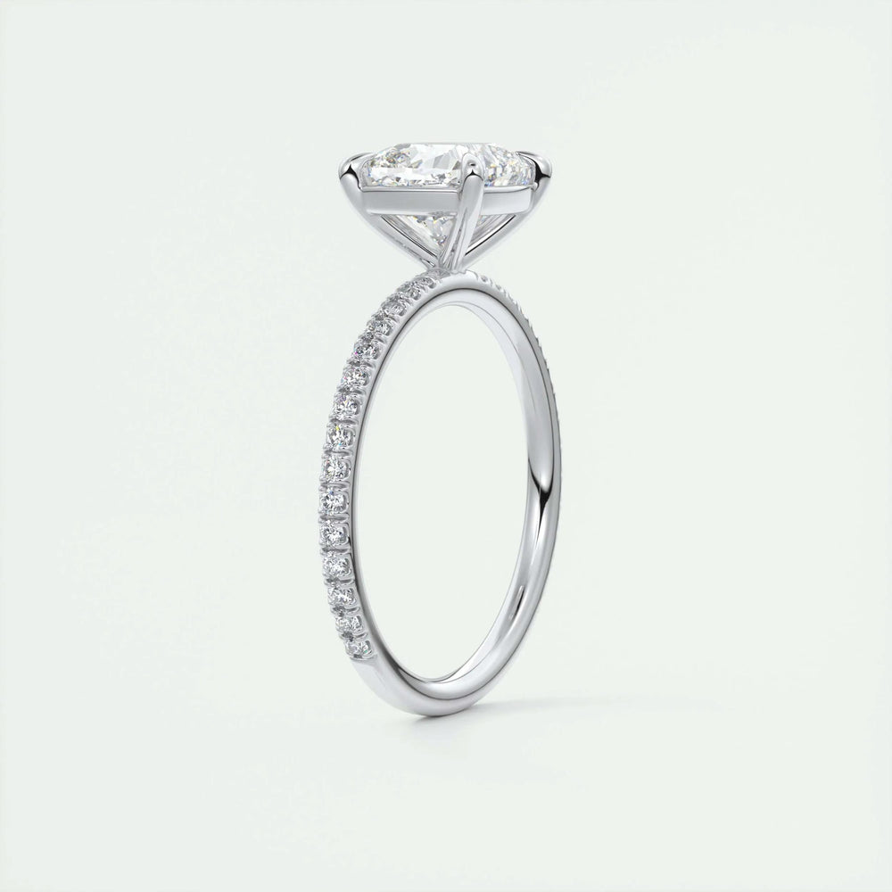 
                  
                    2.15 CT Cushion Cut Solitaire Pave Moissanite Engagement Ring 6
                  
                