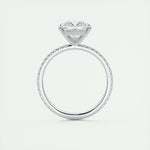 2.08 CT Princess Cut Pave Moissanite Engagement Ring 7