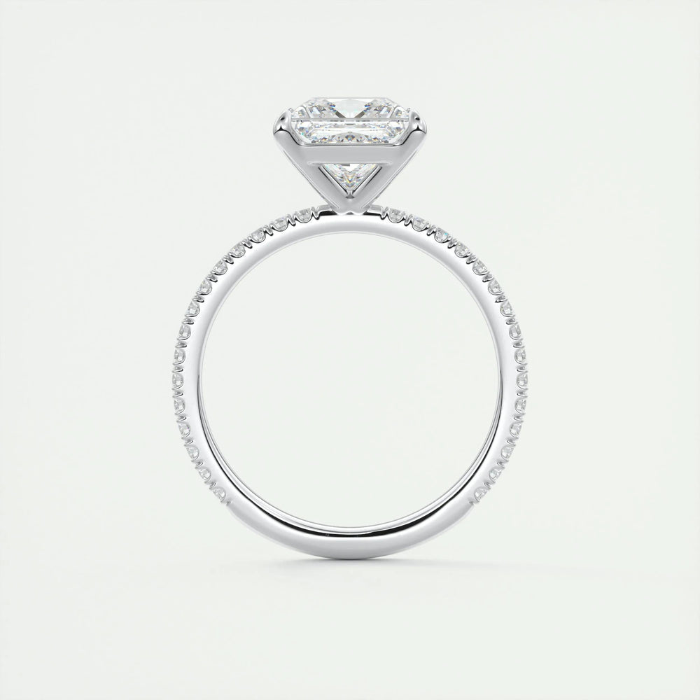 
                  
                    2.08 CT Princess Solitaire Pave Moissanite Engagement Ring 7
                  
                