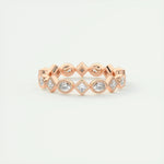 0.72 Oval & Princess Cut Alternative Moissanite Bridal Wedding Band 11