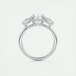 2.0 CT Round Cut Three Stone Moissanite Engagement Ring 7