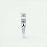 1.80 Emerald Cut Half Eternity Moissanite Bridal Wedding Band 5