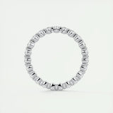 0.69 TCW Round Cut Bubble Prong Moissanite Bridal Wedding Band 5