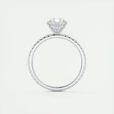 1.91 CT Oval Cut Pave Moissanite Engagement Ring 7