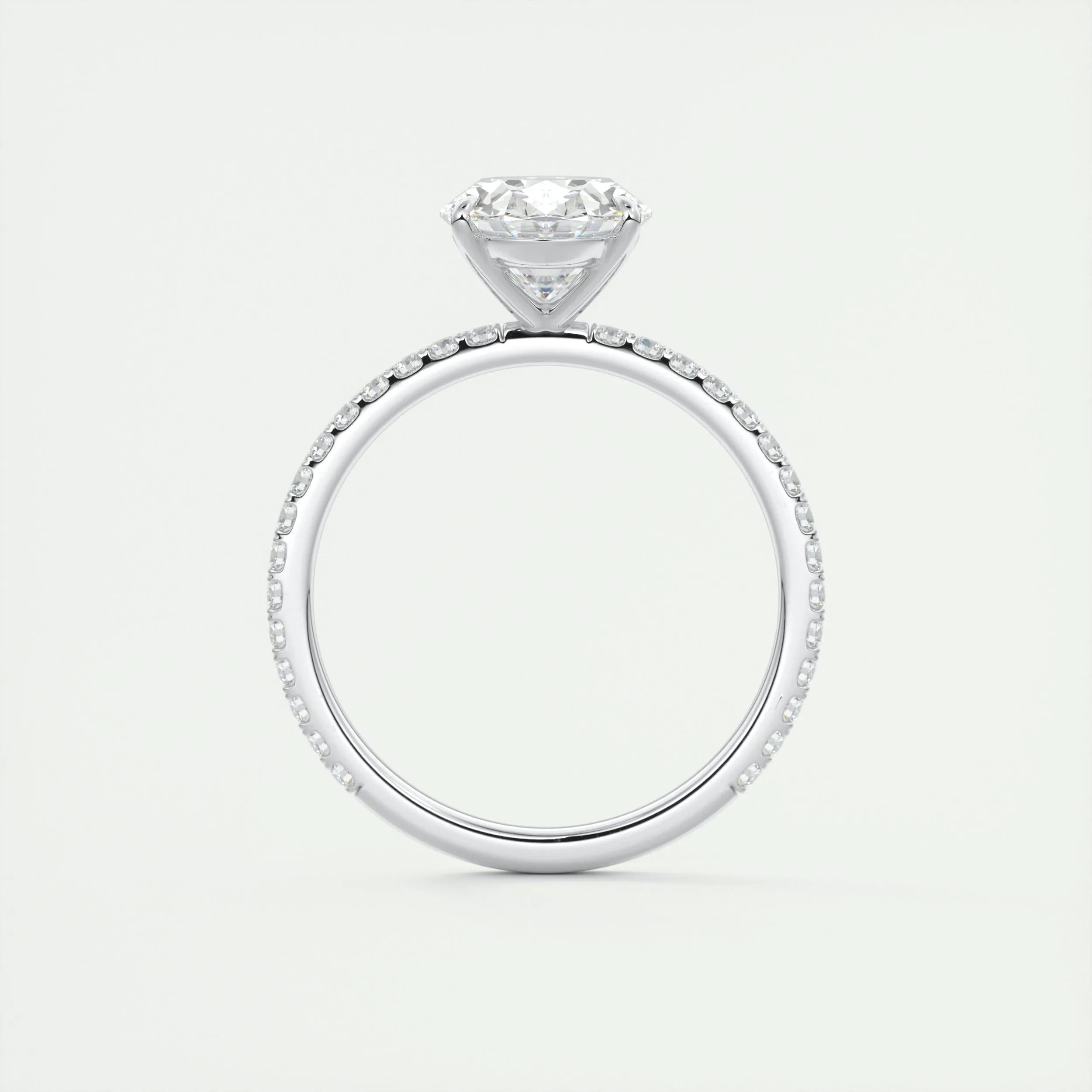 1.91 CT Oval Cut Pave Moissanite Engagement Ring 7