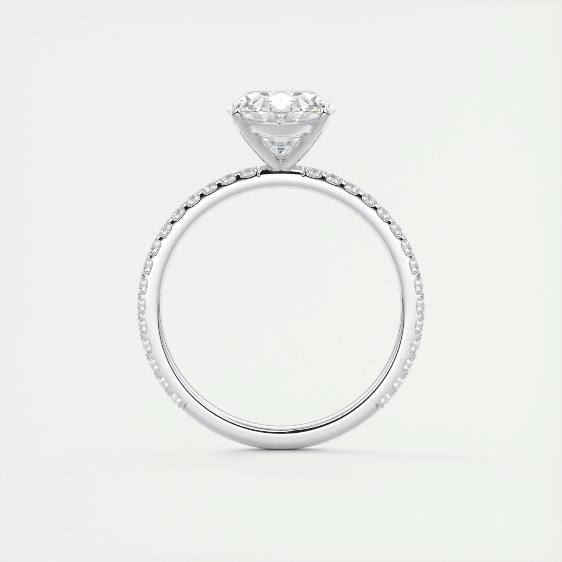 1.91 CT Oval Cut Pave Moissanite Engagement Ring 7