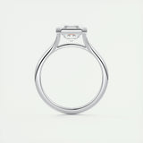 2.03 CT Asscher Cut Bezel Solitaire Moissanite Engagement Ring 7