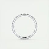 0.38 Round Half Eternity Stacking Moissanite Bridal Wedding Band 5