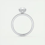2.10 CT Radiant Cut Pave Style Moissanite Engagement Ring 8