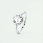1.47 CT Round Rose Cut  Solitaire Double Prong Moissanite Engagement Ring 5