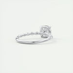 2.15 CT Cushion Cut Pave Moissanite Engagement Ring 3