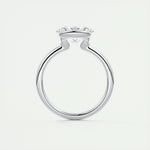 1.91 CT Oval Half Bezel Solitaire Moissanite Engagement Ring 7