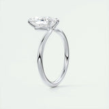 1.93 CT Pear Cut Solitaire Moissanite Engagement Ring 6