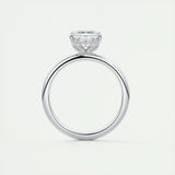 2.03 CT Asscher Cut Solitaire Moissanite Engagement Ring 7