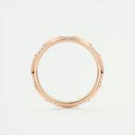 0.09 Round Cut Flush Moissanite Bridal Wedding Band 5