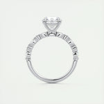 2.0 CT Round Pave Moissanite Engagement Ring 7