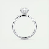 2.10 CT Radiant Solitaire Hidden Halo Moissanite Engagement Ring 7