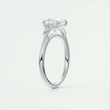 2.15 CT Cushion Cut Three Stone Moissanite Engagement Ring 6