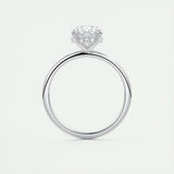 1.91 CT Oval Hidden Halo Moissanite Engagement Ring 8