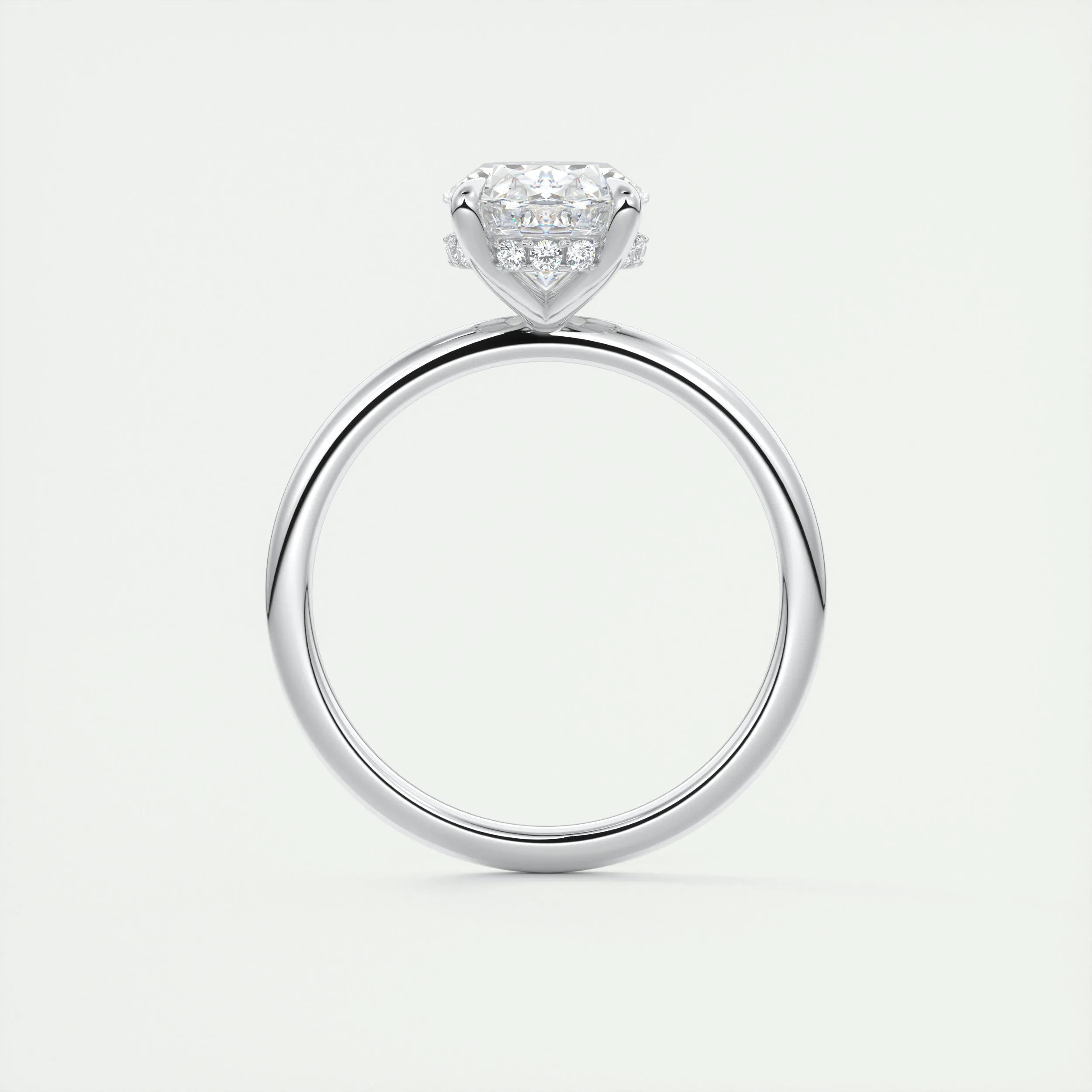 1.91 CT Oval Hidden Halo Moissanite Engagement Ring 8