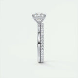 2.15 CT Cushion Cut Solitaire Moissanite Engagement Ring 5
