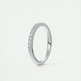 0.38 Round Half Eternity Stacking Moissanite Bridal Wedding Band 6