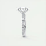 2.0 CT Round Cut Pave Moissanite Engagement Ring 5