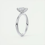 1.91 CT Oval Cut Solitaire Moissanite Engagement Ring 7