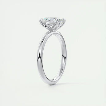 1.91 CT Oval Cut Solitaire Moissanite Engagement Ring 7