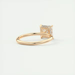 2.08 CT Princess Hidden Halo Moissanite Engagement Ring 15