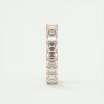 4.60 Emerald Cut Full Eternity Moissanite Bridal Wedding Band 12