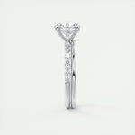 2.0 CT Round Pave Moissanite Engagement Ring 5