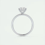 2.15 CT Cushion Cut Pave Moissanite Engagement Ring 7