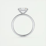 1.91 CT Emerald Cut Solitaire Moissanite Engagement Ring 8