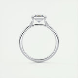 2.03 CT Emerald Cut Bezel Solitaire Moissanite Engagement Ring 7