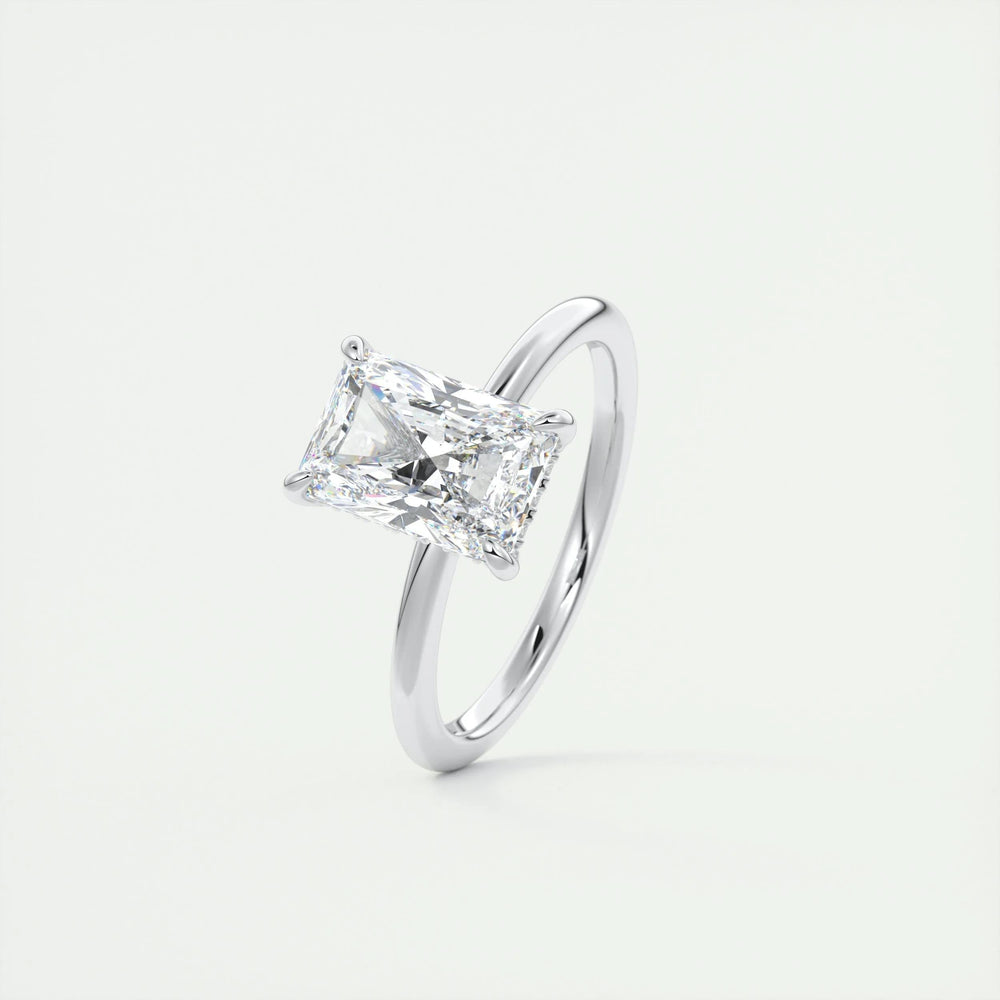 
                  
                    2.10 CT Radiant Solitaire Hidden Halo Moissanite Engagement Ring 4
                  
                