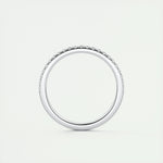 0.18 Round Minimalist Half Eternity Moissanite Bridal Wedding Band 6