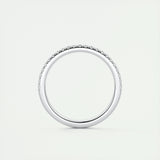 0.18 Round Minimalist Half Eternity Moissanite Bridal Wedding Band 6