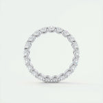 3.15 TCW Oval Cut Shared Prong Moissanite Bridal Wedding Band 6