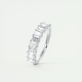 1.80 Emerald Cut Half Eternity Moissanite Bridal Wedding Band 6