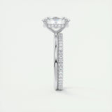 1.91 CT Oval Hidden Halo Moissanite Engagement Ring 5