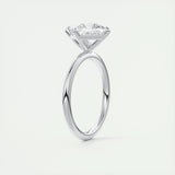 2.08 CT Princess Cut Solitaire Moissanite Engagement Ring 6