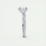 2.0 CT Round Hidden Halo Moissanite Engagement Ring 5