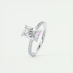 2.10 CT Radiant Cut Pave Style Moissanite Engagement Ring 5