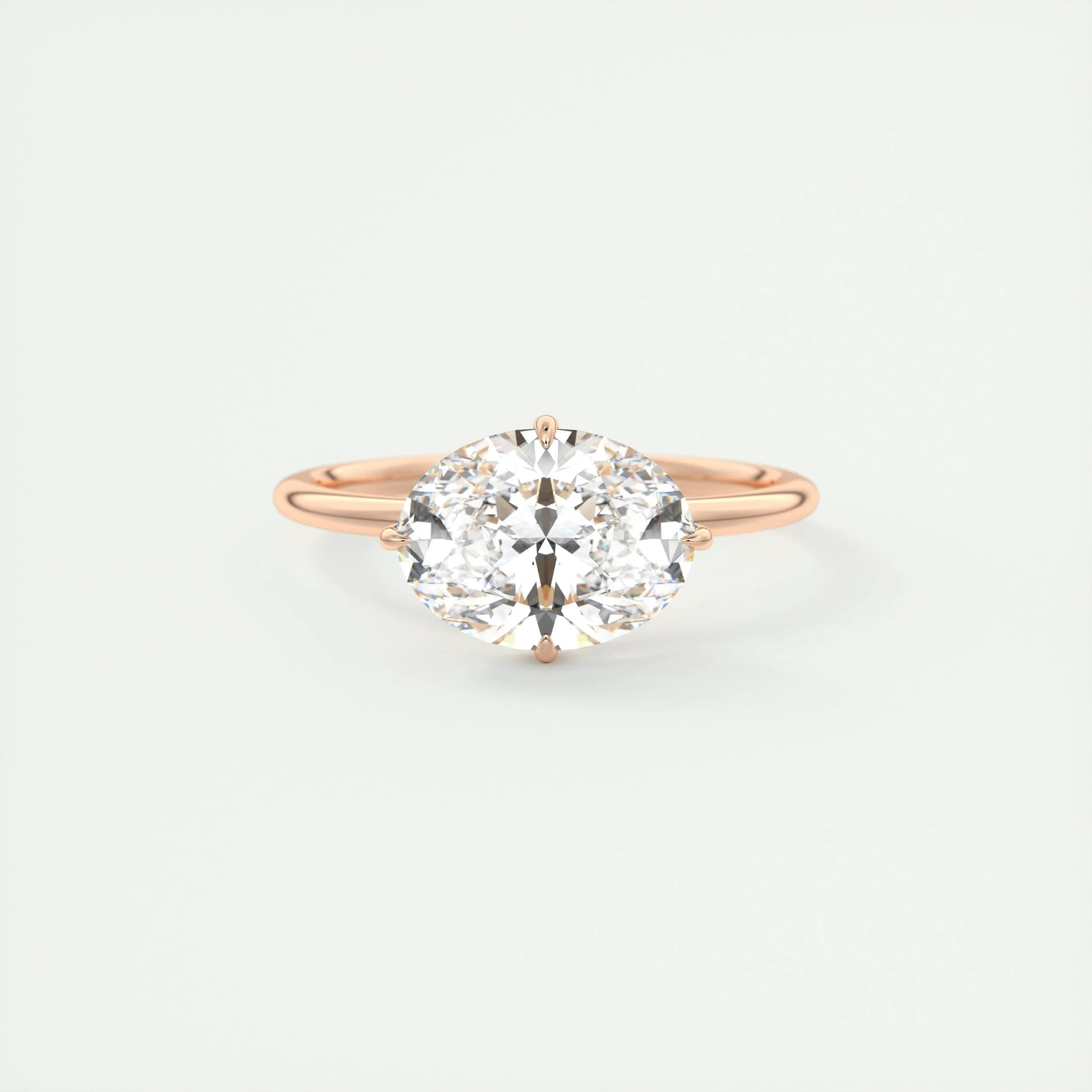 1.91 CT Oval Hidden Halo Moissanite Engagement Ring 14