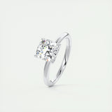 1.49 CT Cushion Cut Solitaire Moissanite Engagement Ring 4