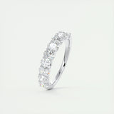 1.35 Oval Cut Shared Prongs Moissanite Bridal Wedding Band 6