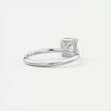 2.03 CT Asscher Cut Solitaire Moissanite Engagement Ring 4