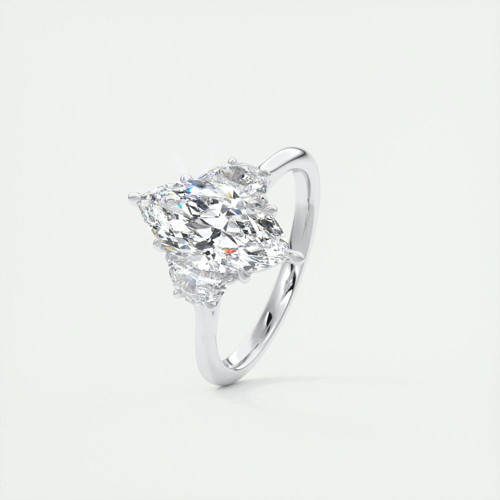 
                  
                    1.98 CT Marquise Cut Three Stone Moissanite Engagement Ring 4
                  
                